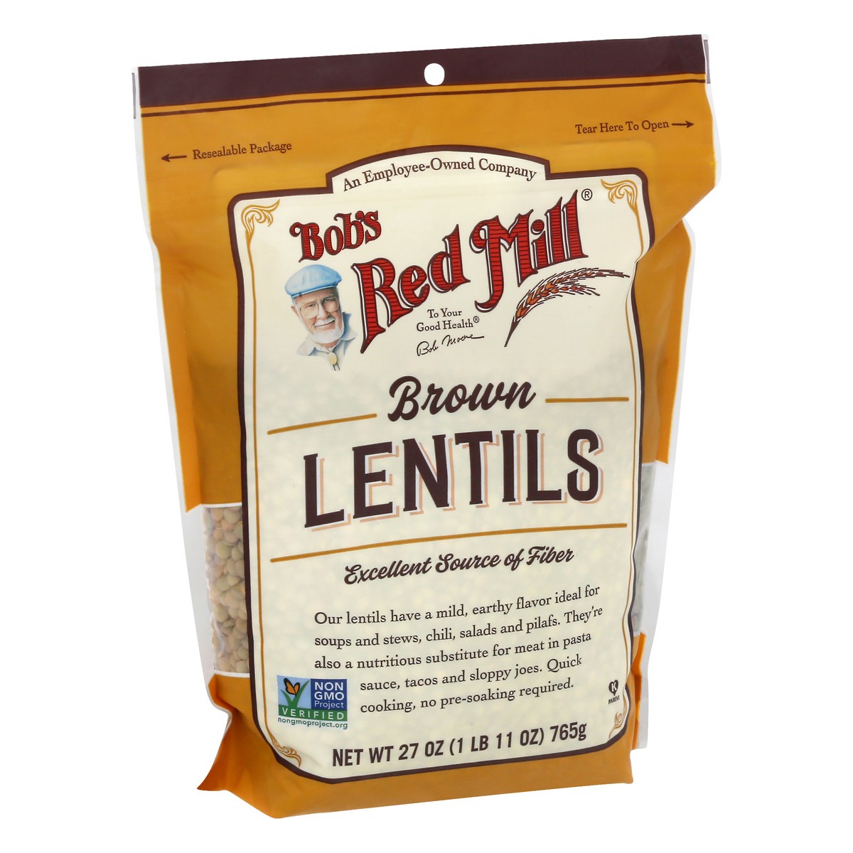 slide 3 of 11, Bob's Red Mill Brown Lentil Beans, 27 oz