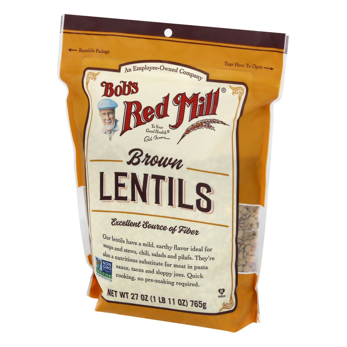 slide 6 of 11, Bob's Red Mill Brown Lentil Beans, 27 oz