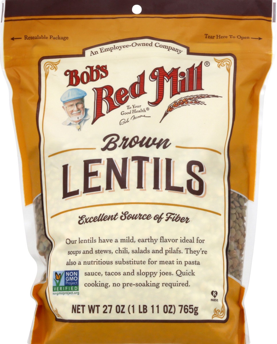 slide 2 of 11, Bob's Red Mill Brown Lentil Beans, 27 oz