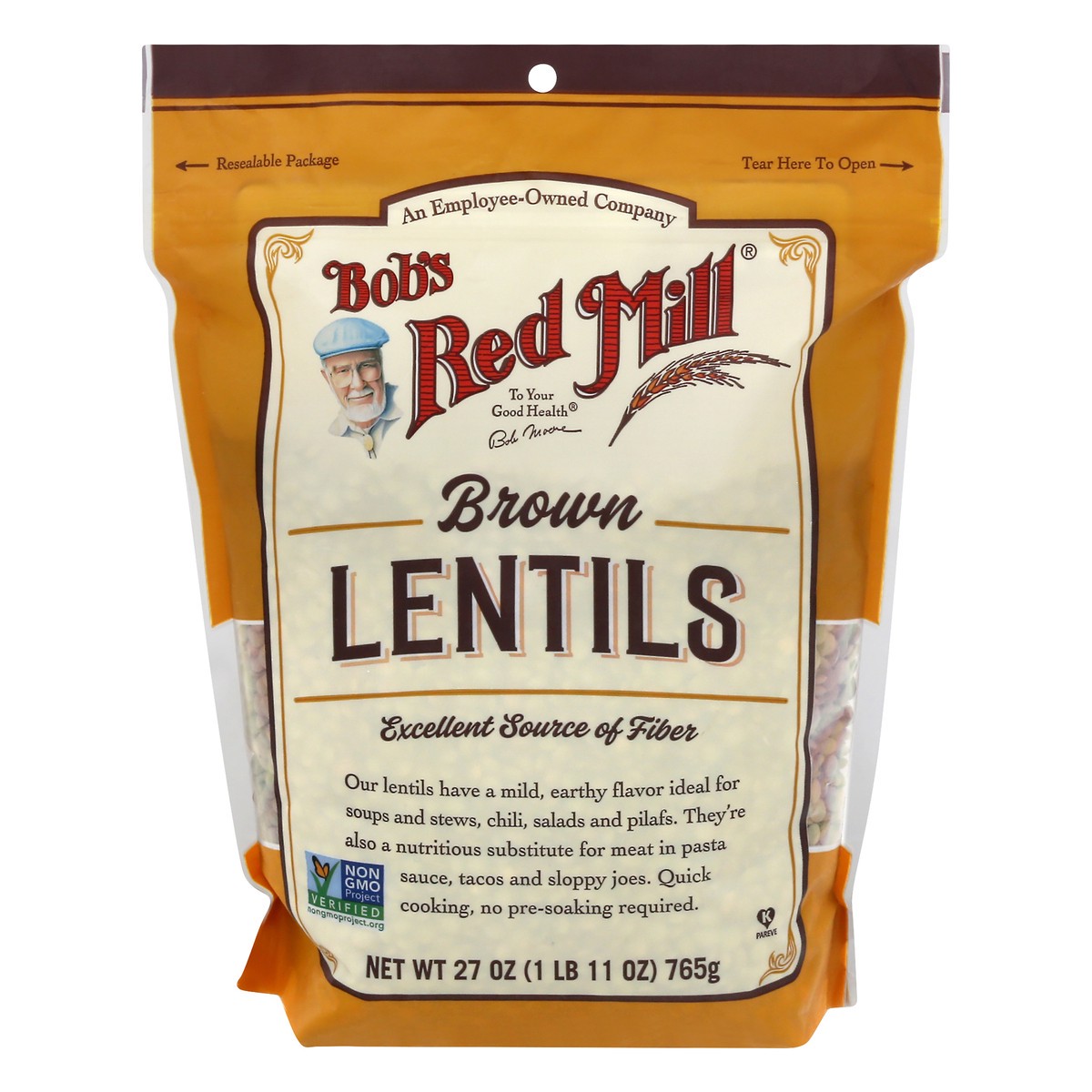 slide 8 of 11, Bob's Red Mill Brown Lentil Beans, 27 oz