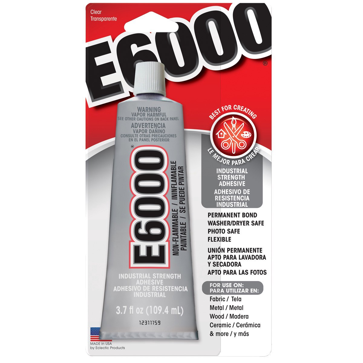 slide 3 of 3, E6000 Permanent Craft Adhesive, 3.7 fl oz