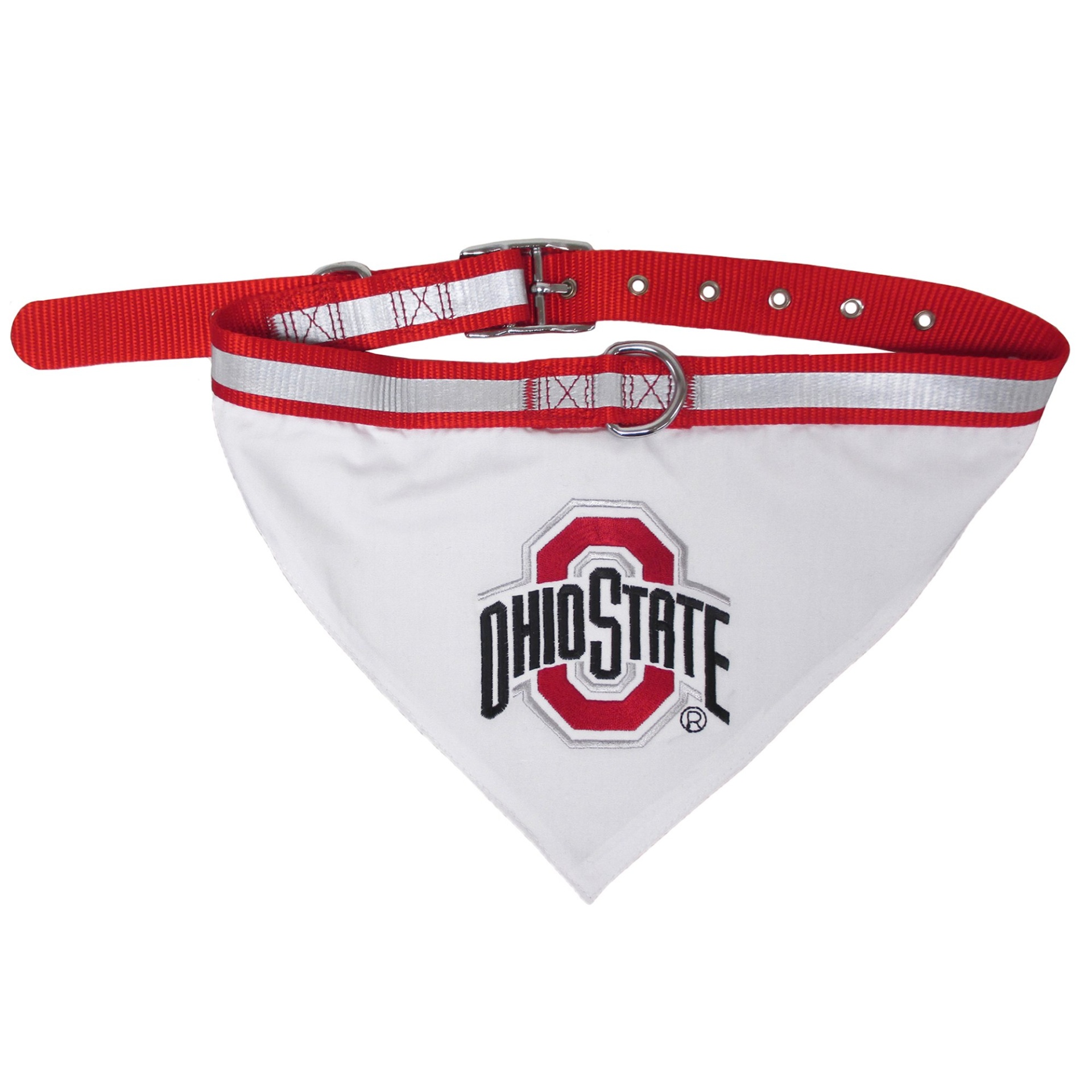 slide 1 of 1, Pets First Ohio State Buckeyes Collar Bandana, LG