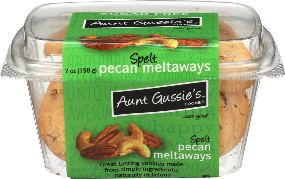 slide 1 of 1, Aunt Gussie's Pecans Meltaways, Sugar Free, 8 oz