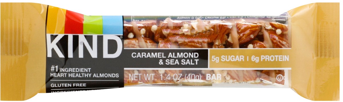 slide 2 of 2, KIND Nut Bars, Caramel Almond and Sea Salt, 1.4 oz, 1 Count, 1.4 oz