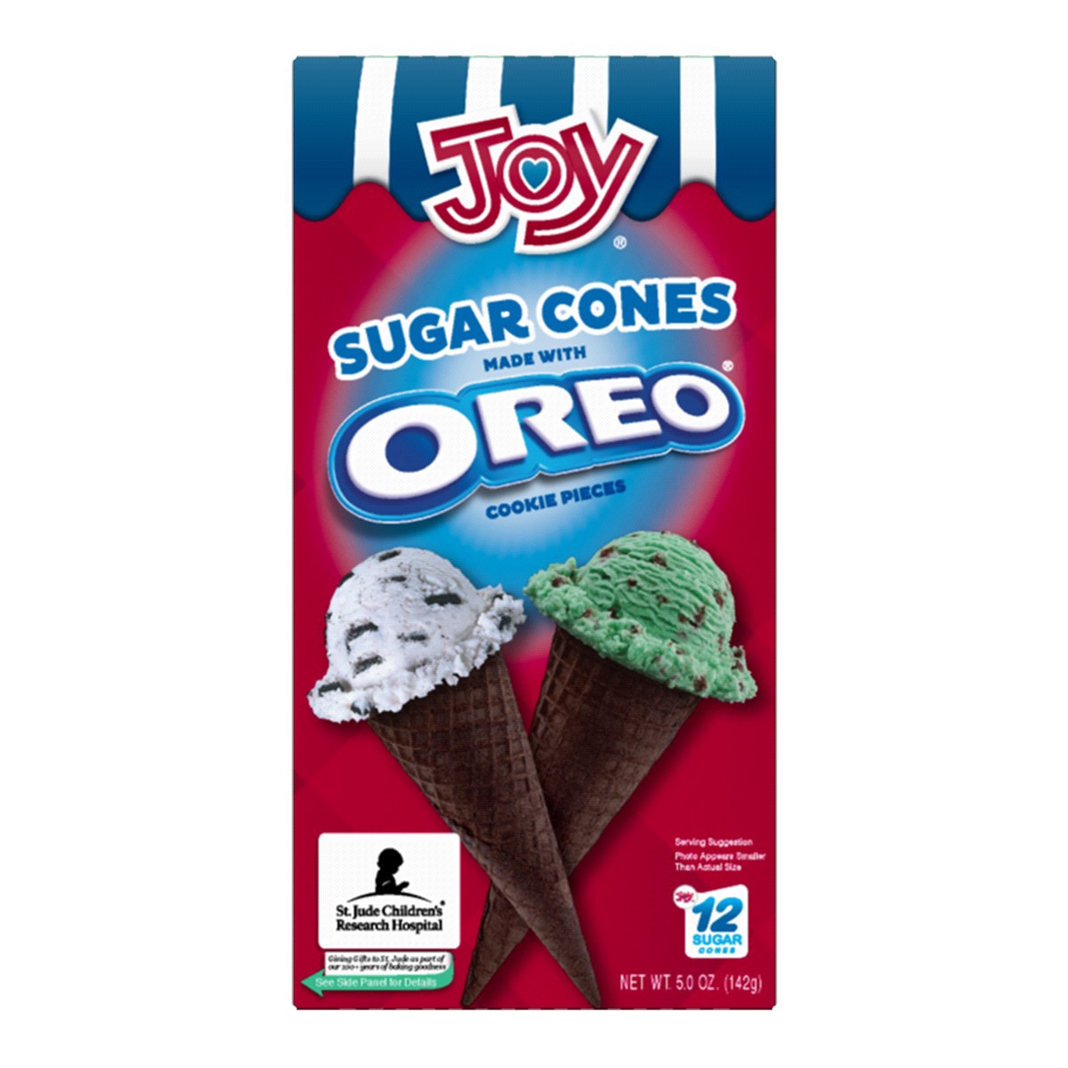 slide 1 of 13, Joy Oreo Cookie Pieces Sugar Cones 12 ea, 12 ct