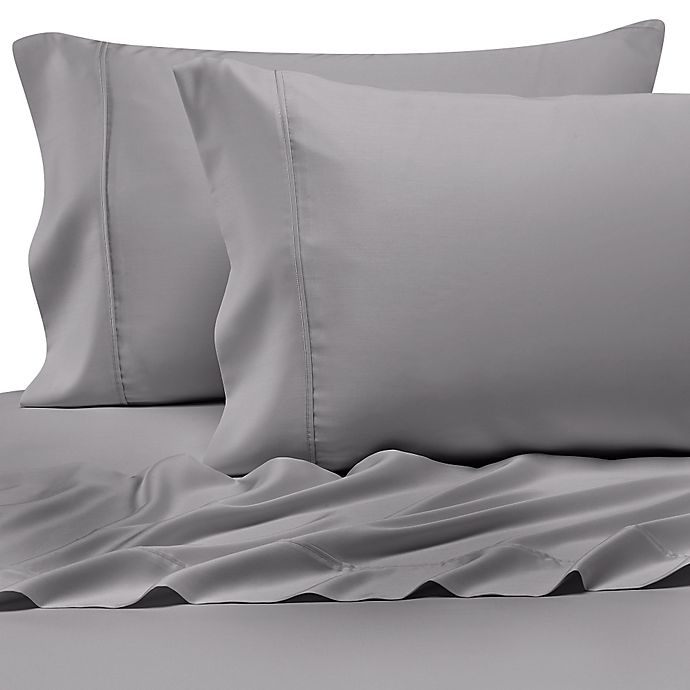 slide 1 of 1, Pure Beech 400-Thread-Count Modal Sateen Standard/Queen Pillowcases - Silver, 2 ct