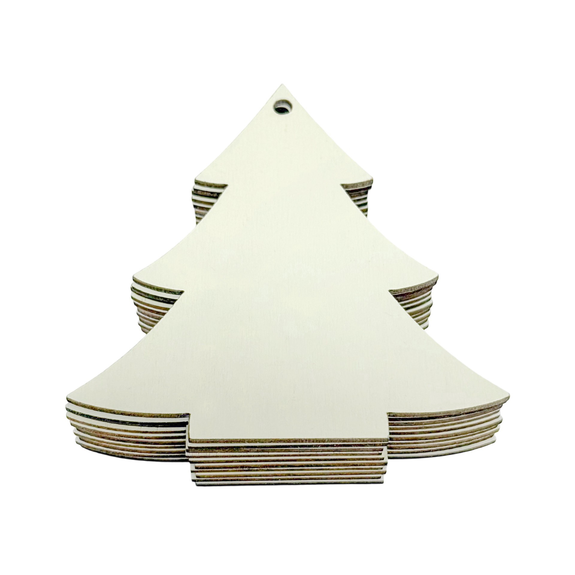 slide 3 of 3, 3.25" Diy Plywood Tree Ornaments, 50ct. By Make Market, 50 ct