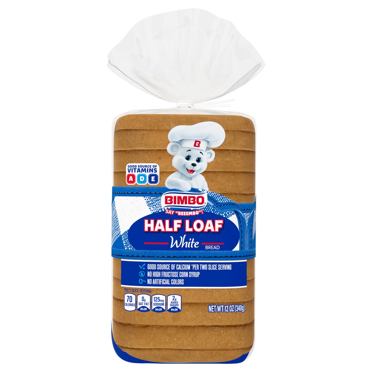 slide 4 of 4, Bimbo White Half Loaf, 12 oz