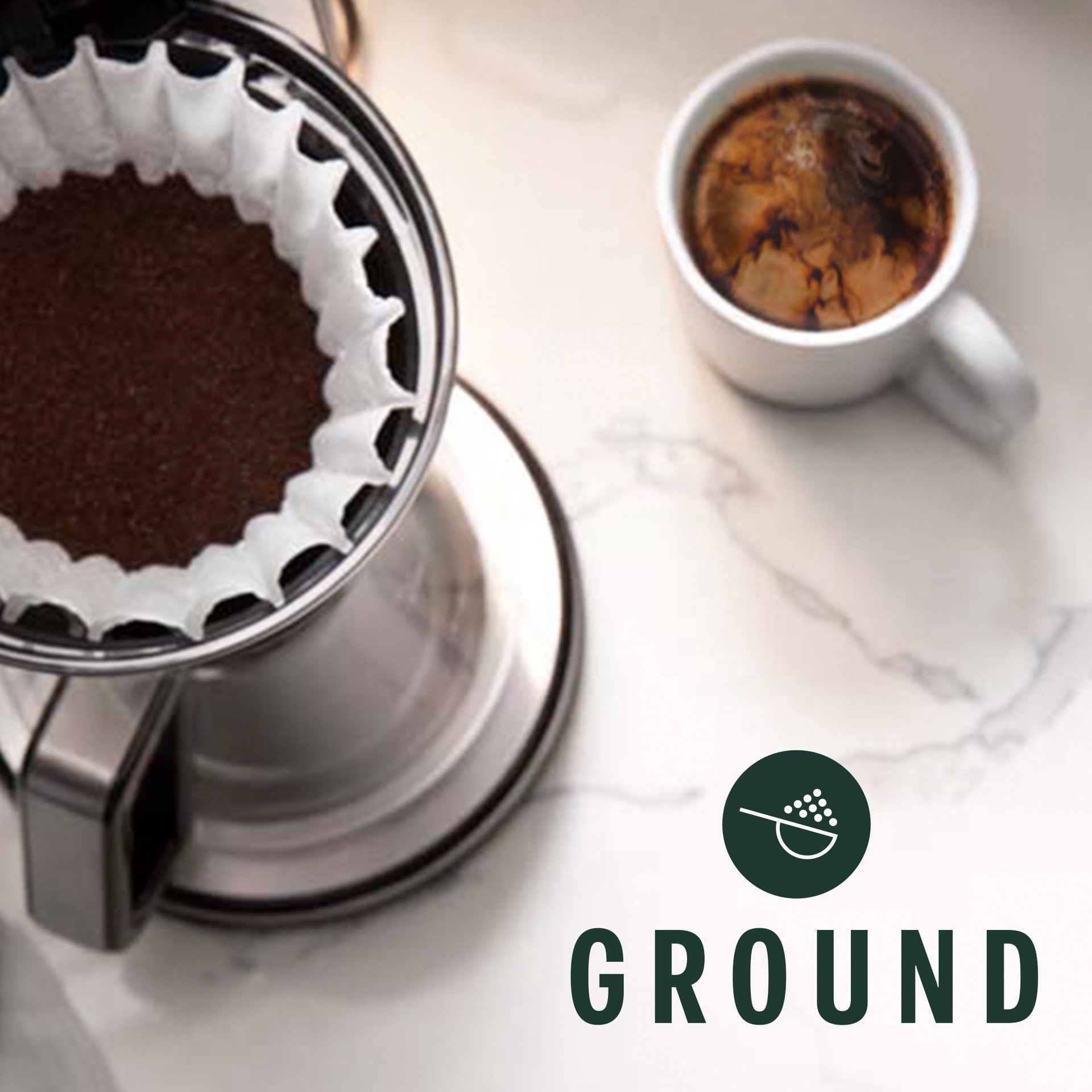 slide 3 of 5, Starbucks Ground Coffee, Medium Roast Coffee, Half-Caff House Blend, 100% Arabica, 1 Bag- 12 oz, 12 oz