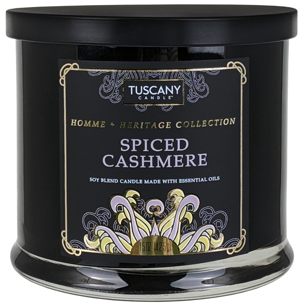 slide 1 of 1, Tuscany Candle Homme + Heritage Collection Soy Candle, Spiced Cashmere, 15 oz