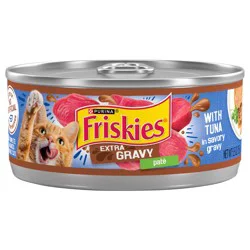 Friskies Purina Friskies Wet Cat Food Gravy Pate, Extra Gravy Pate With Tuna in Savory Wet Cat Food Gravy - 5.5 oz. Can