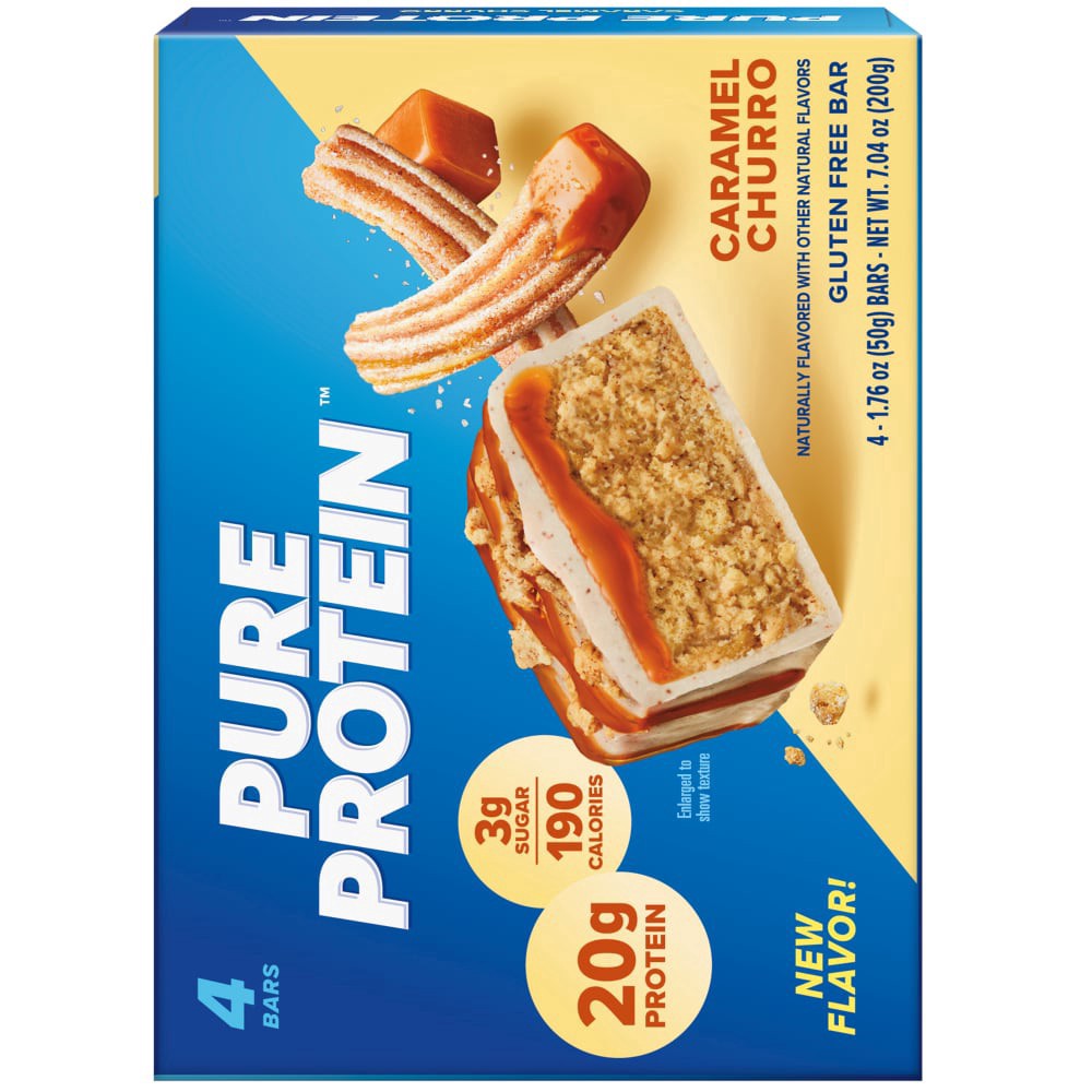 slide 4 of 5, Pure Protein Caramel Churro Protein Bar, 4 ct; 1.76 oz