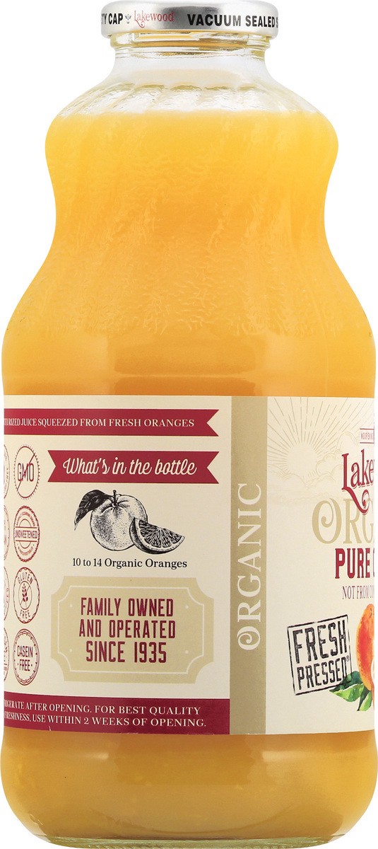 slide 11 of 13, Lakewood Organic Pure Orange Juice 32 oz, 32 oz