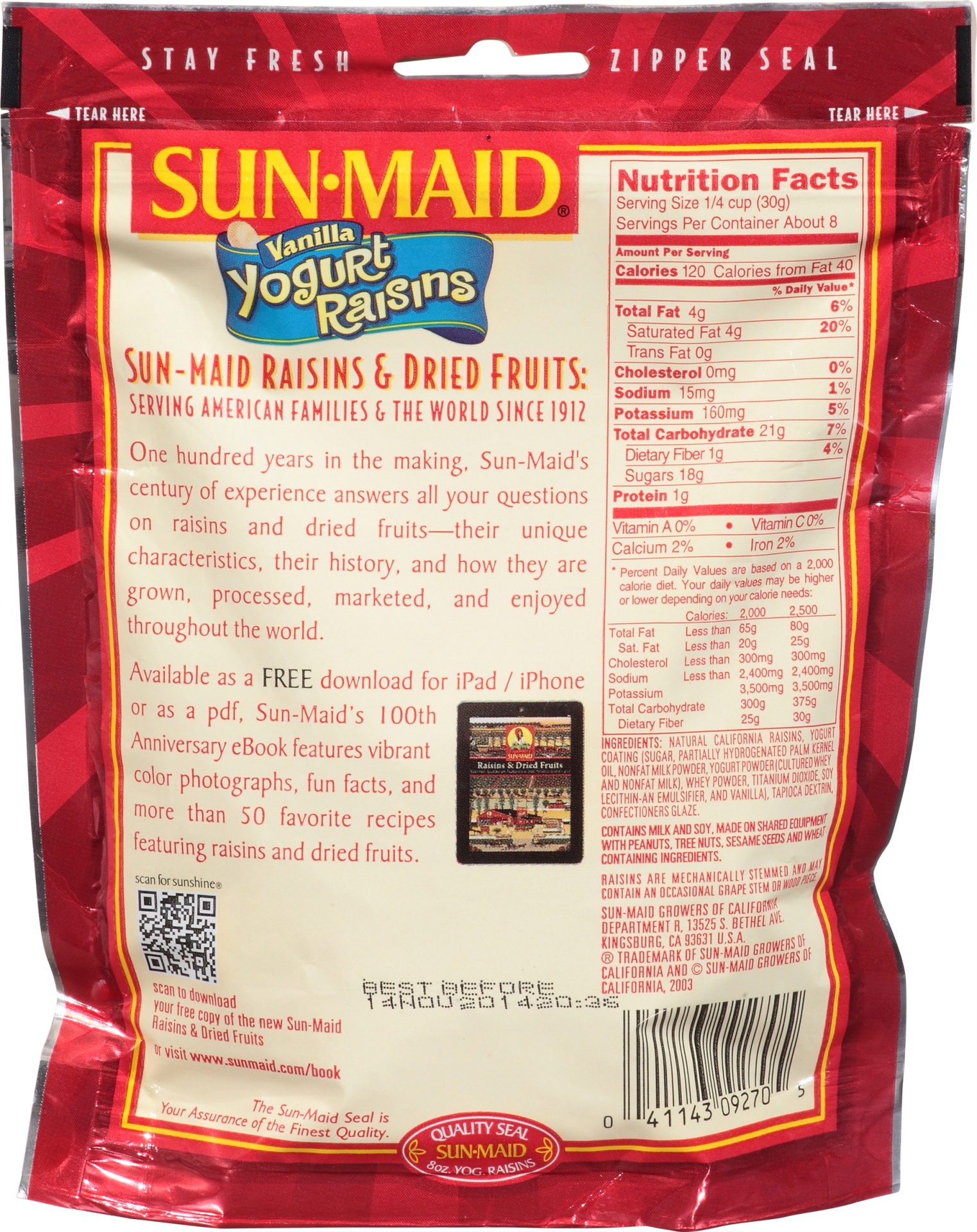 slide 4 of 6, Sun-Maid Vanilla Yogurt Raisins, 8 oz