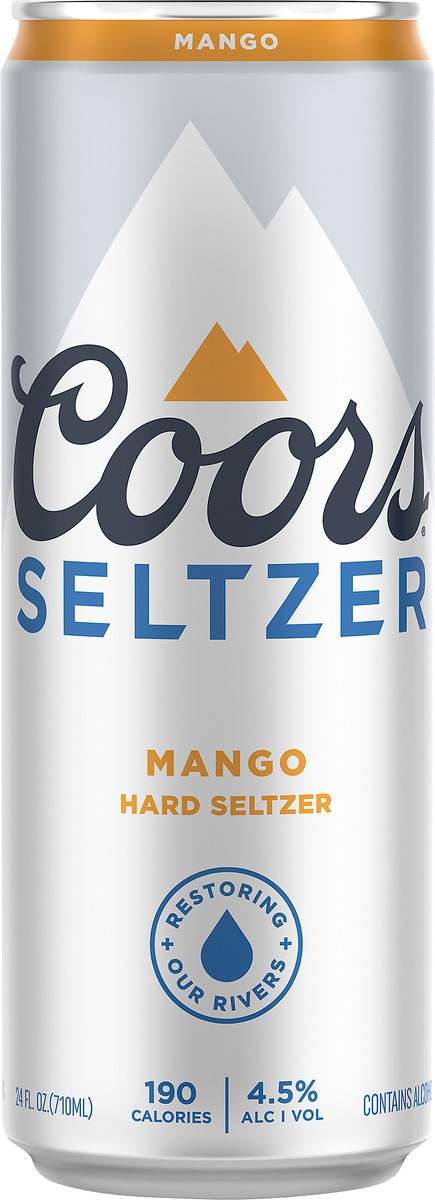 slide 2 of 5, Coors Mango Hard Seltzer Gluten Free 4.5% Abv Cans, 24 fl oz