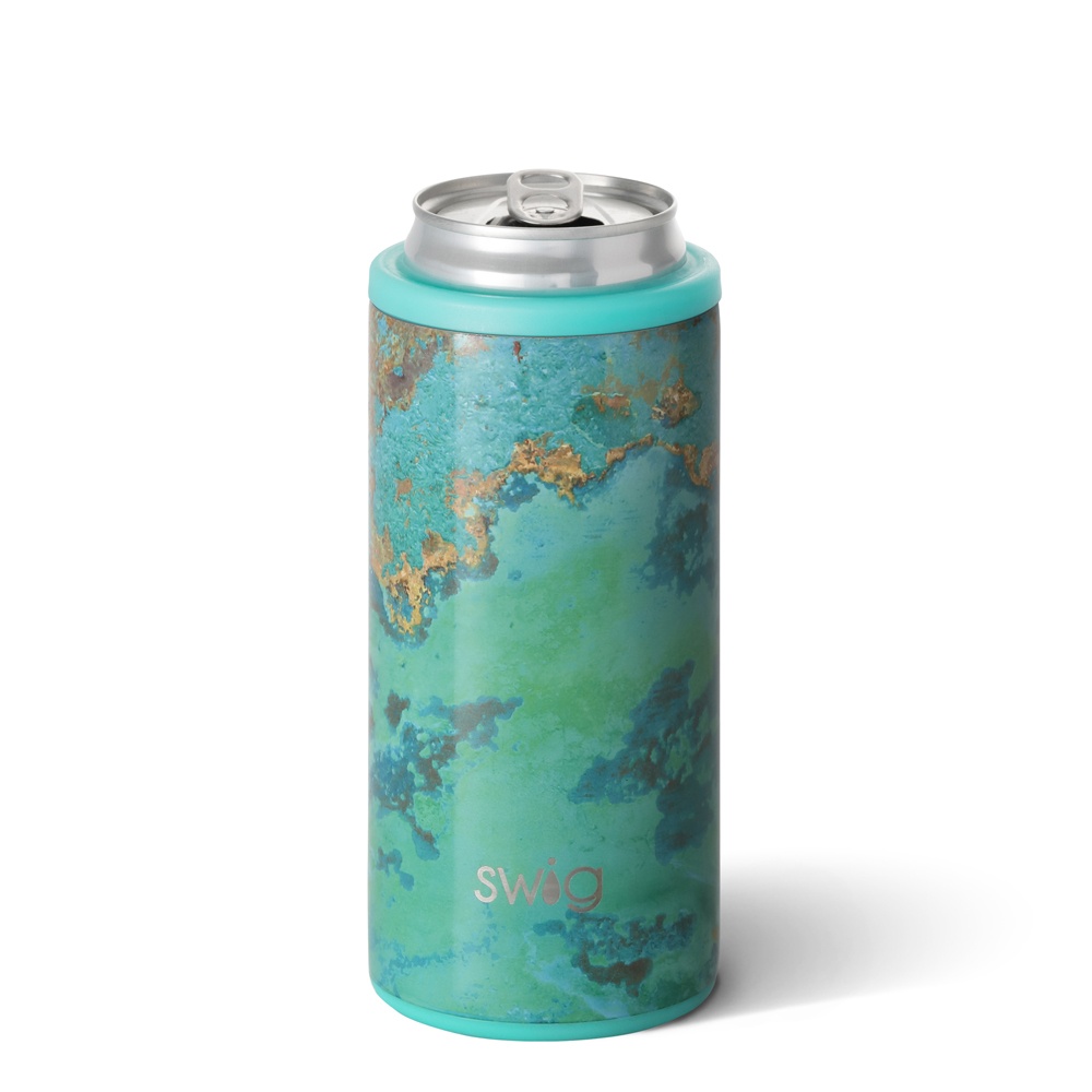 slide 1 of 1, Swig Copper Patina Skinny Can Cooler, 12 oz