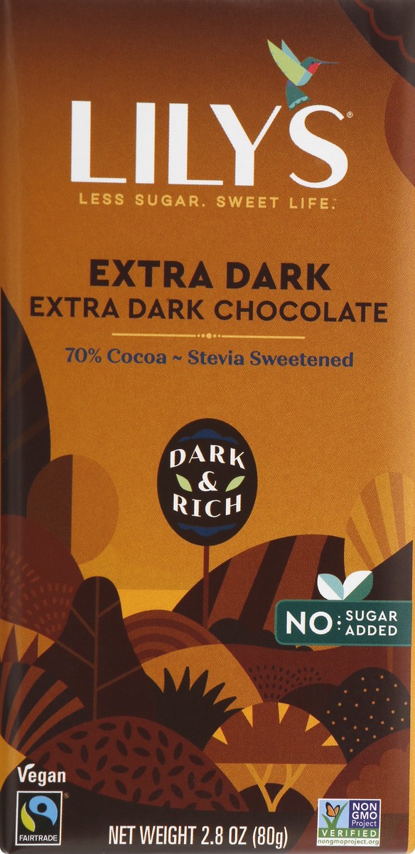 slide 1 of 4, Lily's Extra Dark 70% Cocoa Extra Dark Dark Chocolate 2.8 oz, 2.8 oz