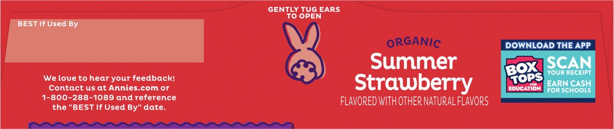 slide 2 of 9, Annie's Organic Bunny Fruit Flavored Snacks, Summer Strawberry, Gluten Free, 10 Pouches, 7 oz, 10 ct