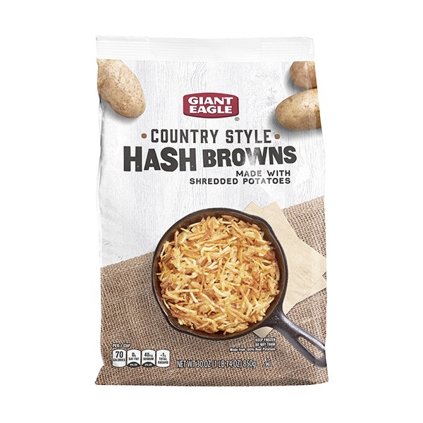 slide 1 of 1, Giant Eagle Country Style Hash Browns, 30 oz