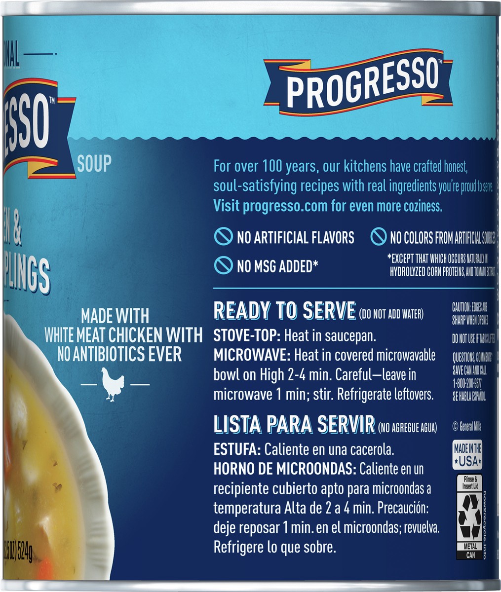 slide 4 of 9, Progresso Traditional, Chicken & Herb Dumplings Canned Soup, 18.5 oz., 18.5 oz