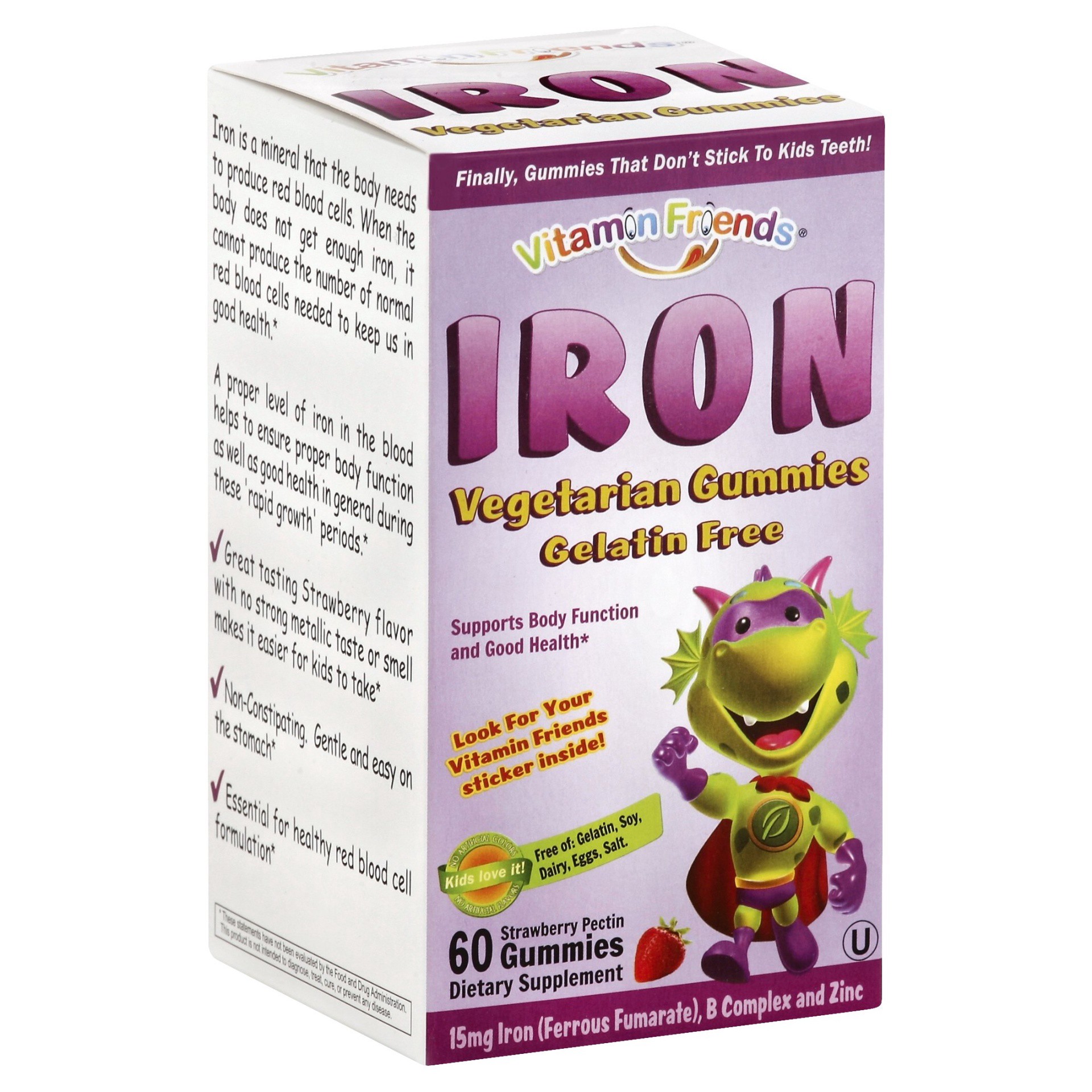 slide 1 of 1, Vitamin Friends Iron Vegetarian Gummies, 60 ct