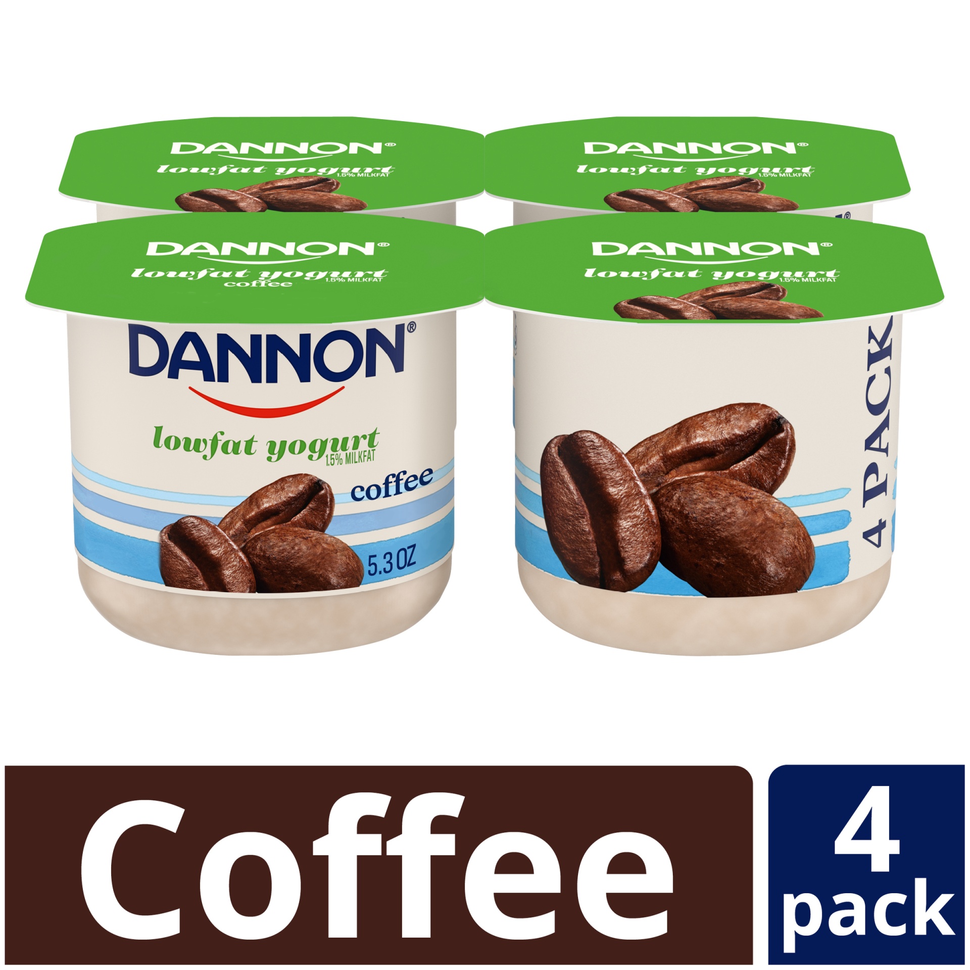 slide 1 of 7, Dannon Low Fat Coffee Yogurt, 5.3 oz