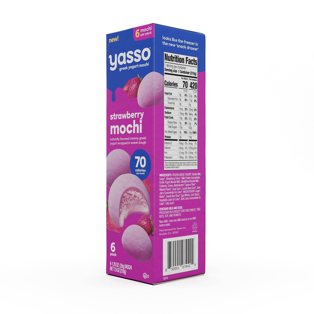 slide 11 of 25, Yasso Frozen Greek Yogurt Strawberry Mochi - 7.5oz/6ct, 6 ct; 7.5 oz