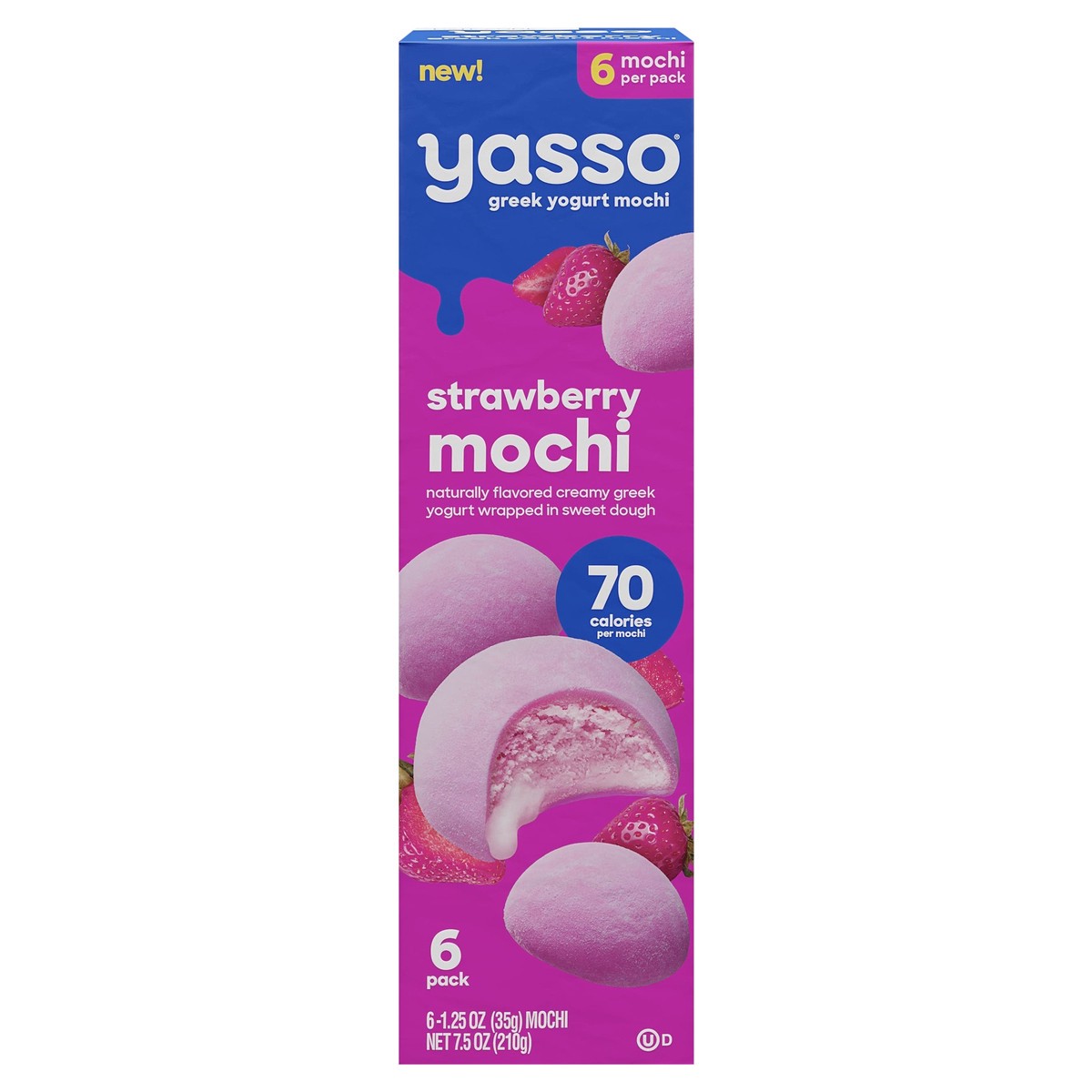 slide 1 of 25, Yasso Frozen Greek Yogurt Strawberry Mochi - 7.5oz/6ct, 6 ct; 7.5 oz