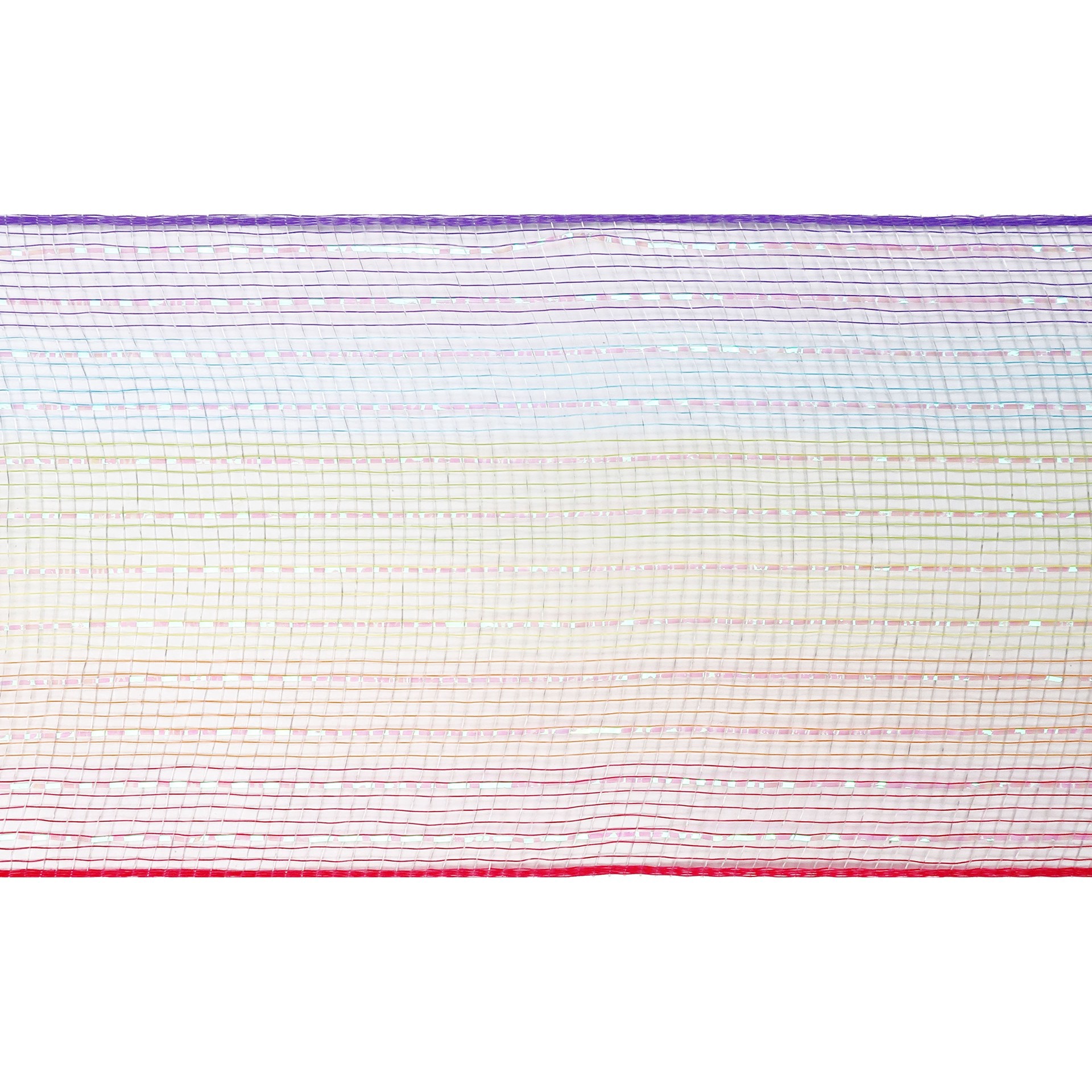 slide 3 of 3, 5.5" X 15yd. Rainbow Mesh Ribbon By Celebrate It, 5.5 in x 15 yd
