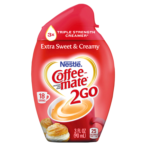 slide 1 of 1, Nestlé Coffee-Mate 2Go Extra Sweet & Creamy Coffee Creamer, 3 oz