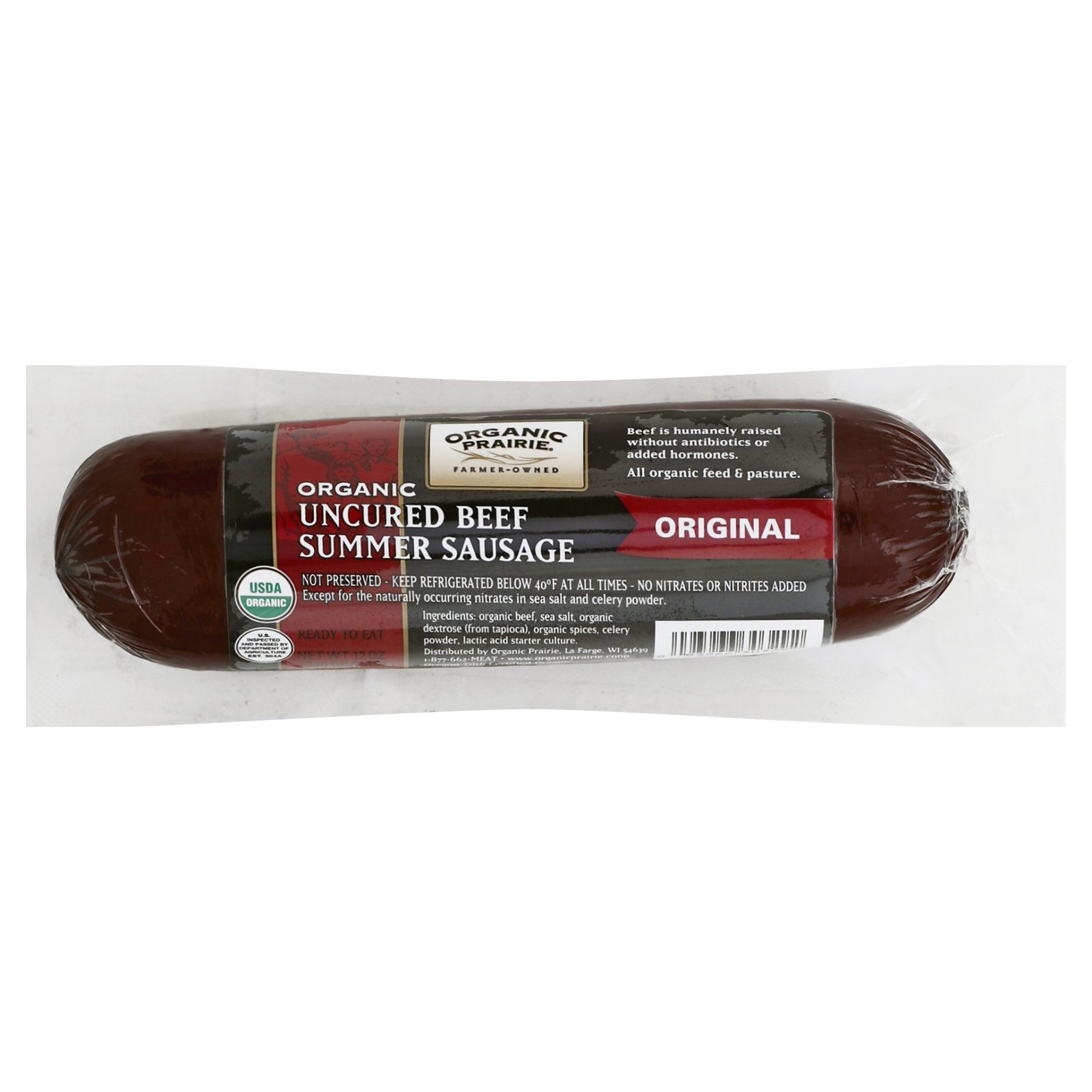 slide 1 of 6, Organic Prairie Summer Sausage 12 oz, 12 oz