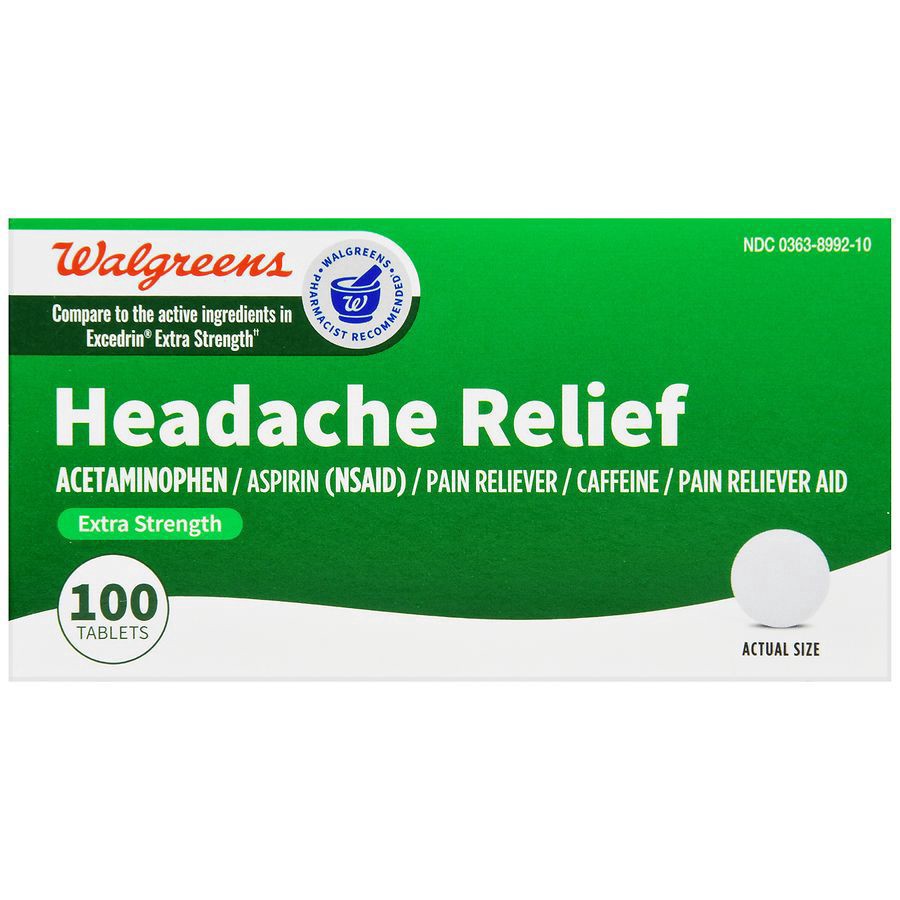 slide 3 of 5, Walgreens Headache Relief, 100 ct