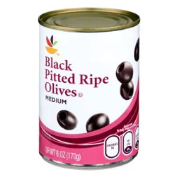 Giant Medium Pitted Ripe Black Olives