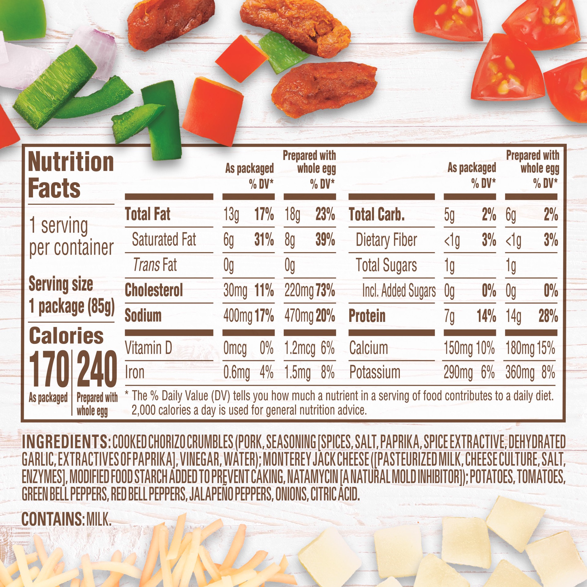 slide 2 of 5, Ore-Ida Just Crack an Egg Southwest Style Scramble Kit Bowl, 3 oz