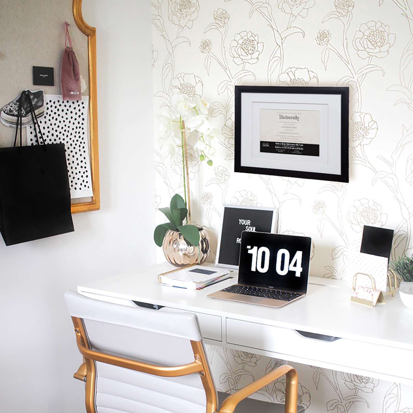 slide 5 of 5, 11" X 14" Black Double Mat Document Frame By Studio Decor, 11 in x 14 in