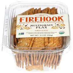 Firehook Organic Multigrain Flax Artisan Baked Crackers 5.5 oz