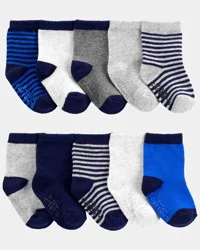 Carter's Baby Boy 10-Pair Socks Navy/Grey 12-24 Months