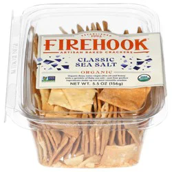 Firehook Organic Classic Sea Salt Artisan Baked Crackers 5.5 oz