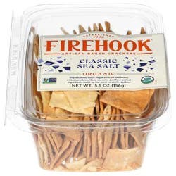 Firehook Organic Classic Sea Salt Artisan Baked Crackers 5.5 oz