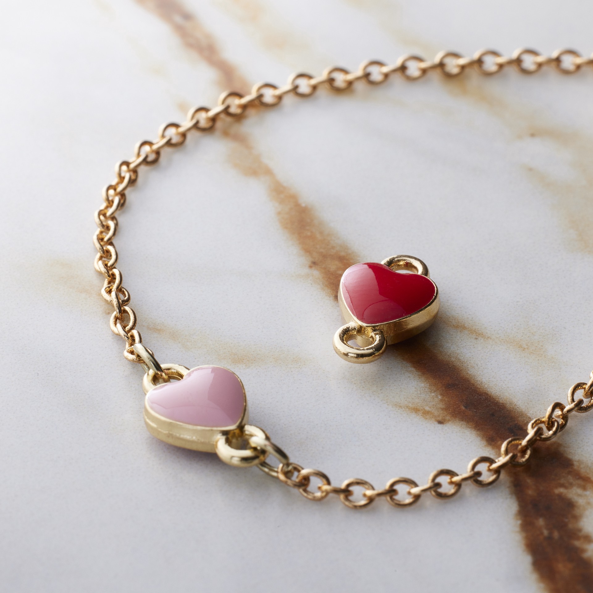 slide 2 of 3, 13mm Heart Gold Connectors, 2ct. By Bead Landing, 13mm