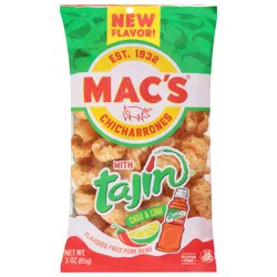 Mac's Chicharrones with Tajin Chile & Lime 3 oz