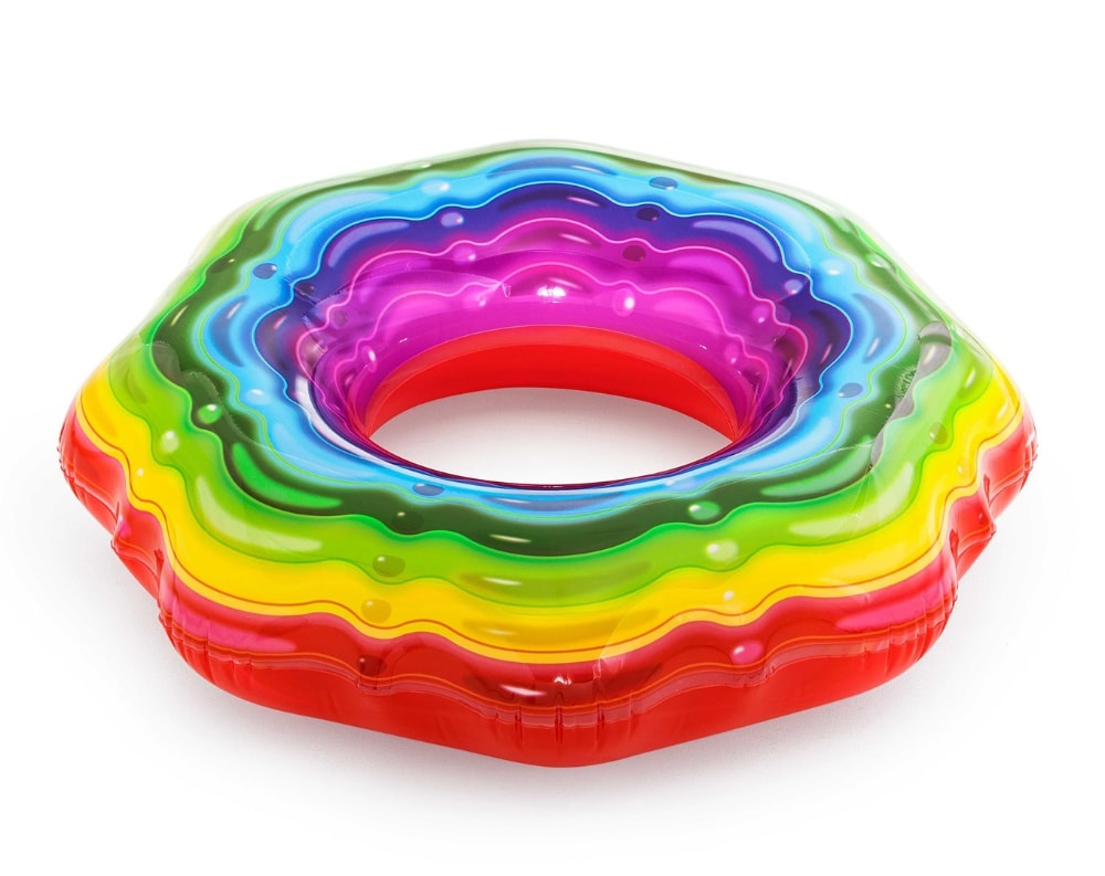 slide 1 of 1, H2Ogo! Rainbow Ribbon Pool Tube, 45 in