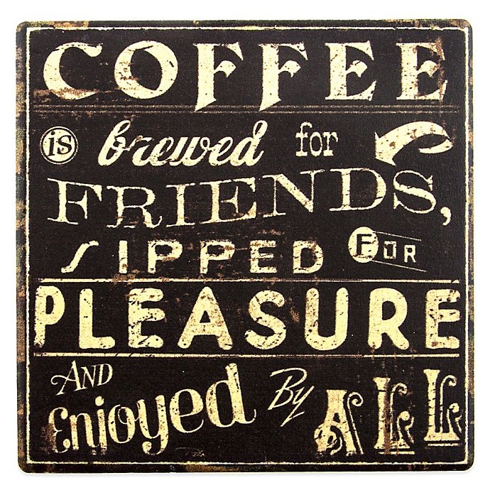 slide 1 of 1, Thirstystone Coffee Quotes Coaster, 1 ct