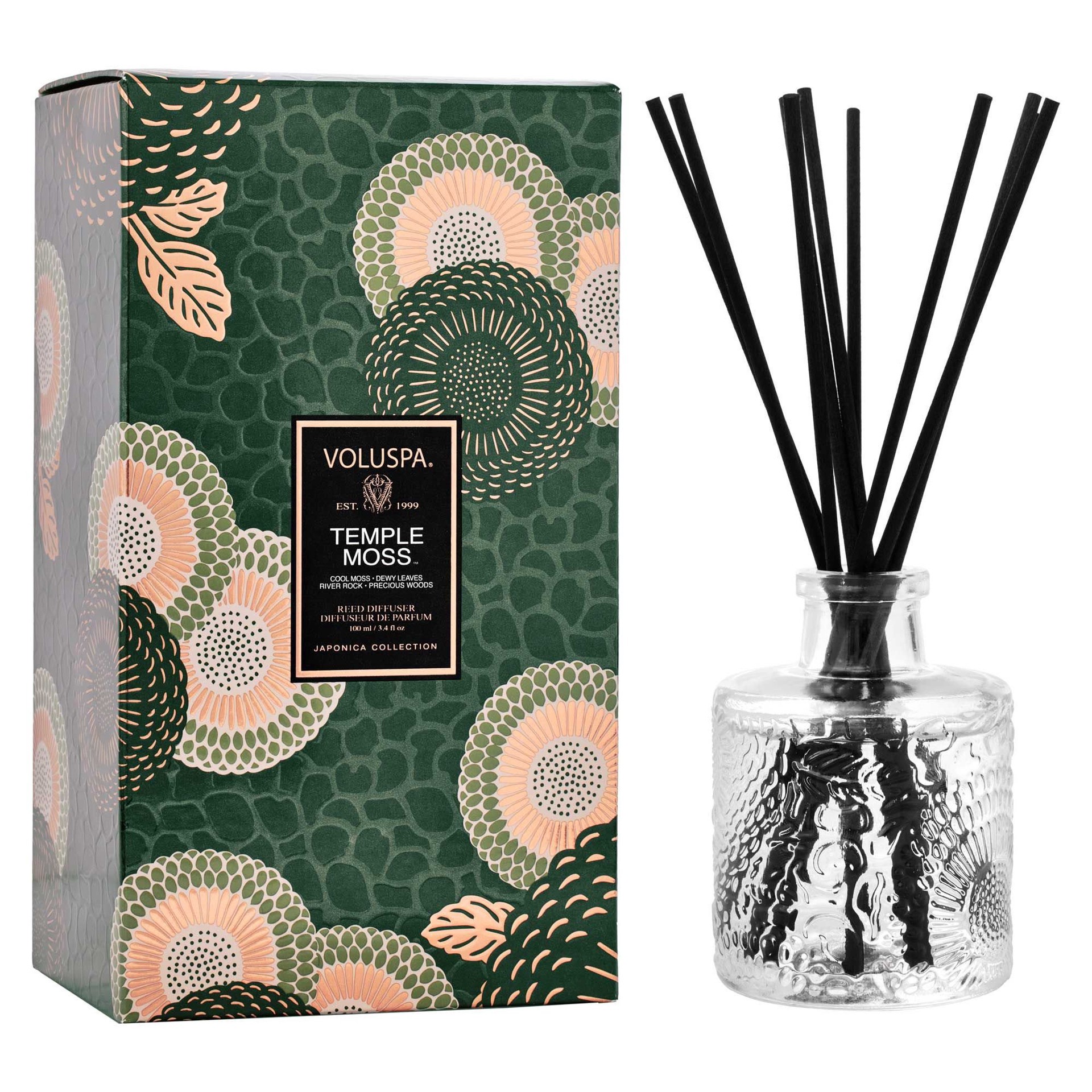 slide 1 of 1, Voluspa Temple Moss Reed Diffuser, 3.4 oz