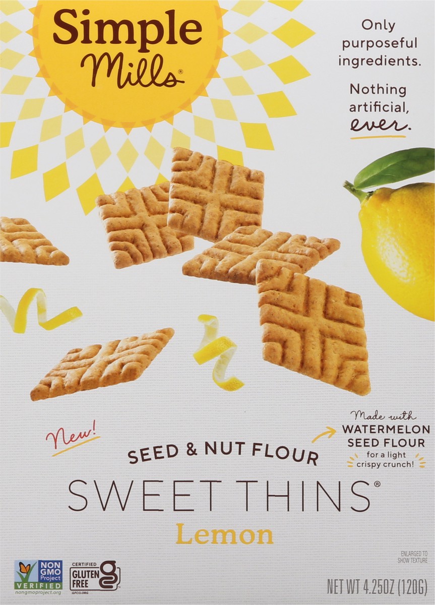 slide 3 of 13, Simple Mills Seed & Nut Flour Lemon Sweet Thins 4.25 oz, 4.25 oz