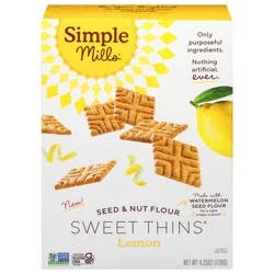 Simple Mills Seed & Nut Flour Lemon Sweet Thins 4.25 oz
