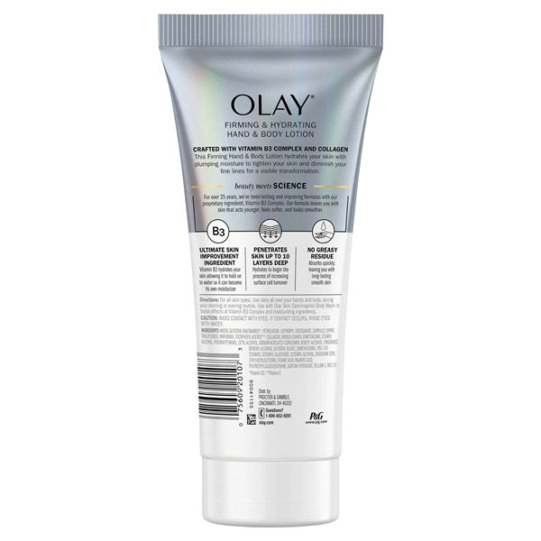 slide 19 of 29, Olay Firming & Hydrating Hand and Body Lotion with Collagen, 6 fl oz Tube, 6 fl oz