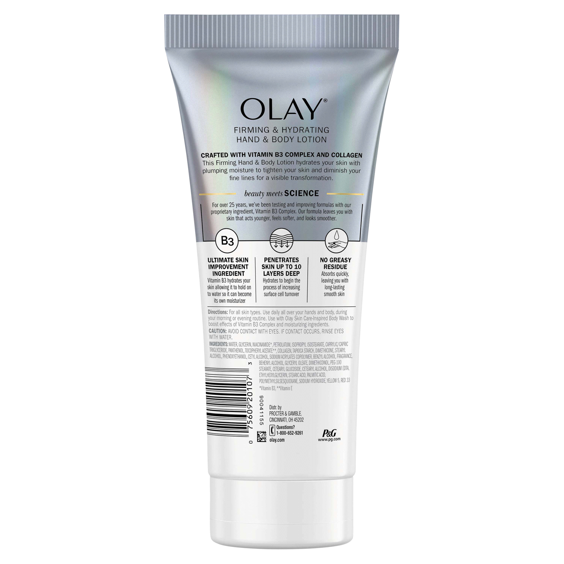 slide 6 of 29, Olay Firming & Hydrating Hand and Body Lotion with Collagen, 6 fl oz Tube, 6 fl oz