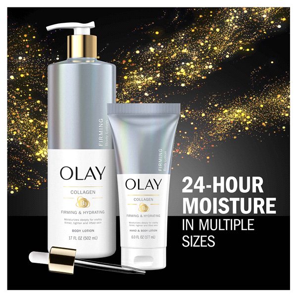 slide 2 of 29, Olay Firming & Hydrating Hand and Body Lotion with Collagen, 6 fl oz Tube, 6 fl oz