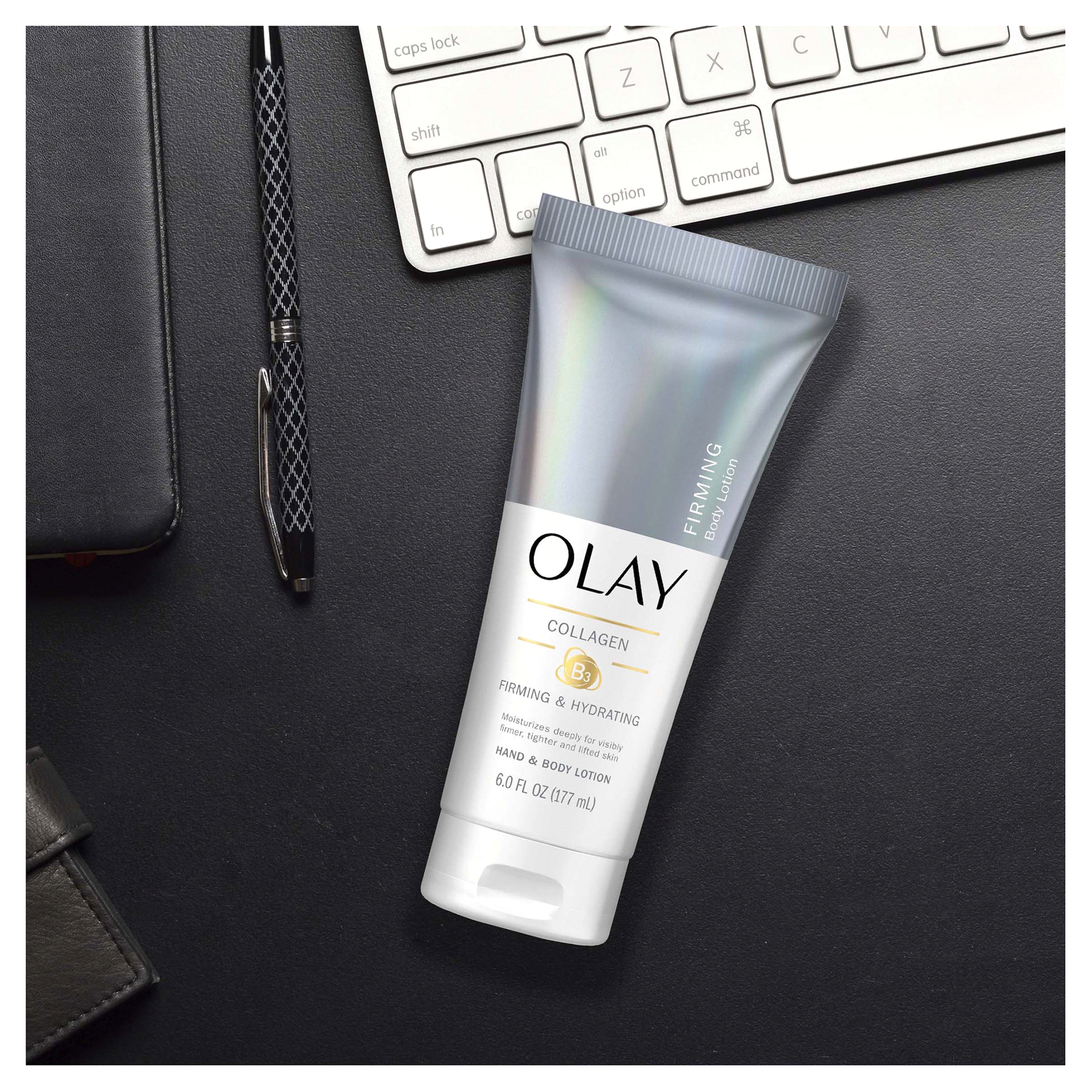 slide 23 of 29, Olay Firming & Hydrating Hand and Body Lotion with Collagen, 6 fl oz Tube, 6 fl oz
